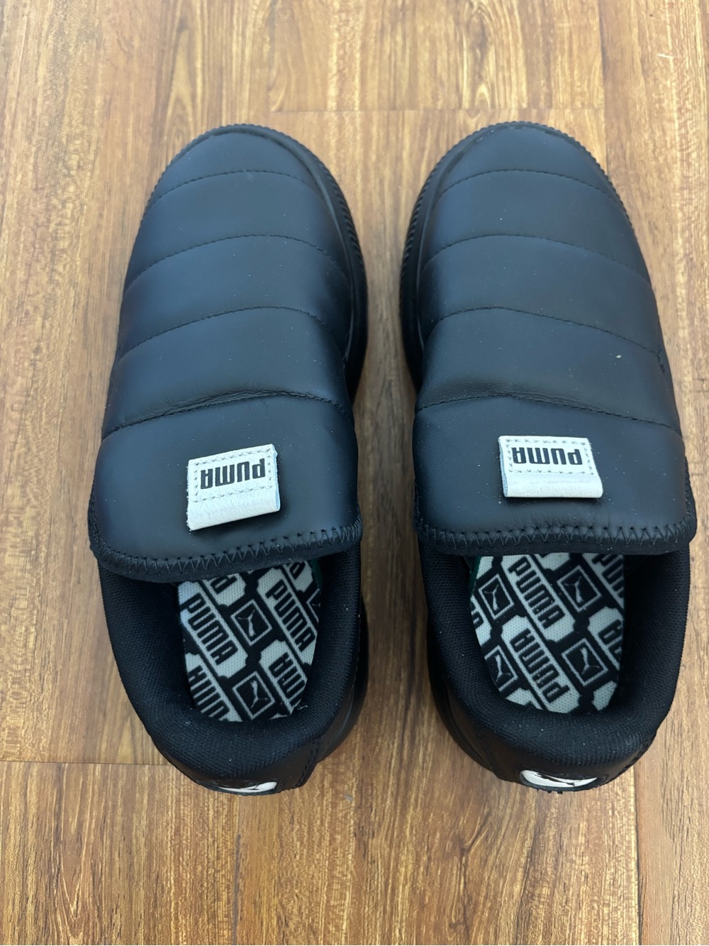Puma Men’s Black Quilted Slip-On Comfort Loafers